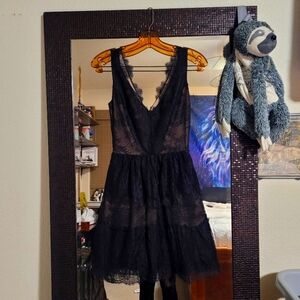 Lacey black mini cocktail dress lbd bcbg maxazaria